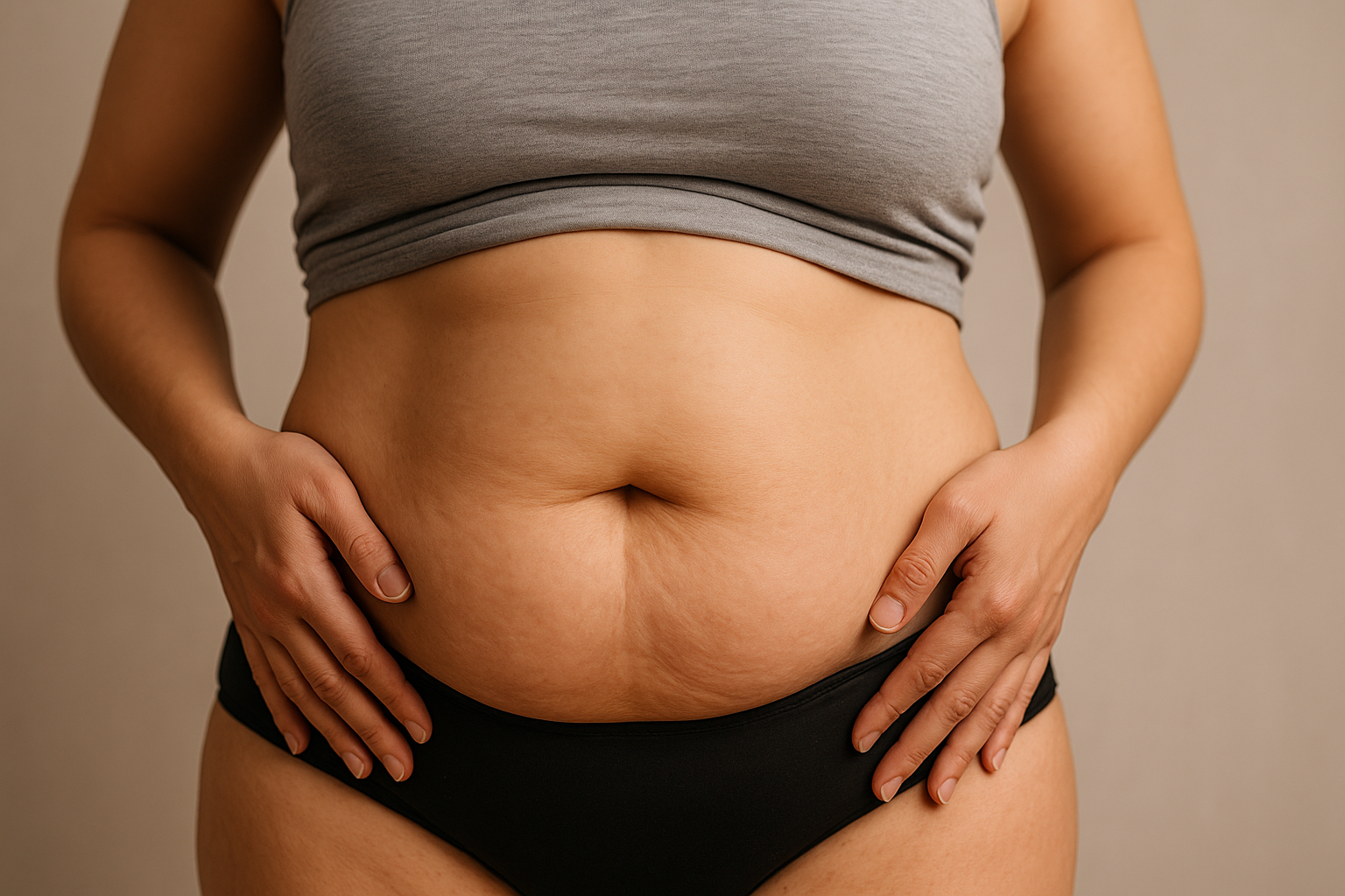 barriga caída depois da gravidez