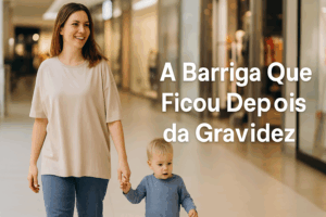 a barriga que ficou depois da gravidez
